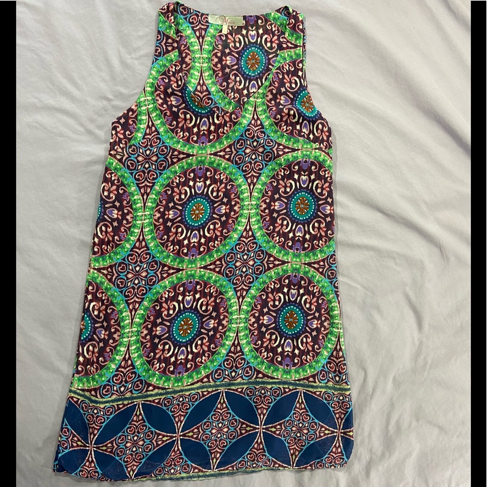 Myan scarf material dress w/lining